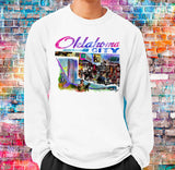 OKC collage sweatshirt.