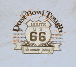 Dust Bowl Route 66 on Blue Denim