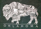 Oklahoma Green Buffalo V-neck